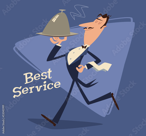 Restaurant retro illustration