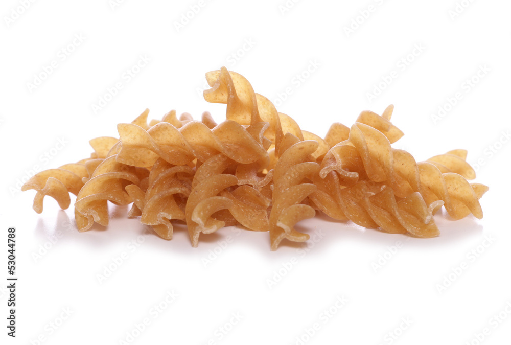 Fototapeta premium Wholewheat fusilli pasta