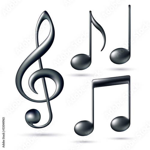 Treble clef with notes