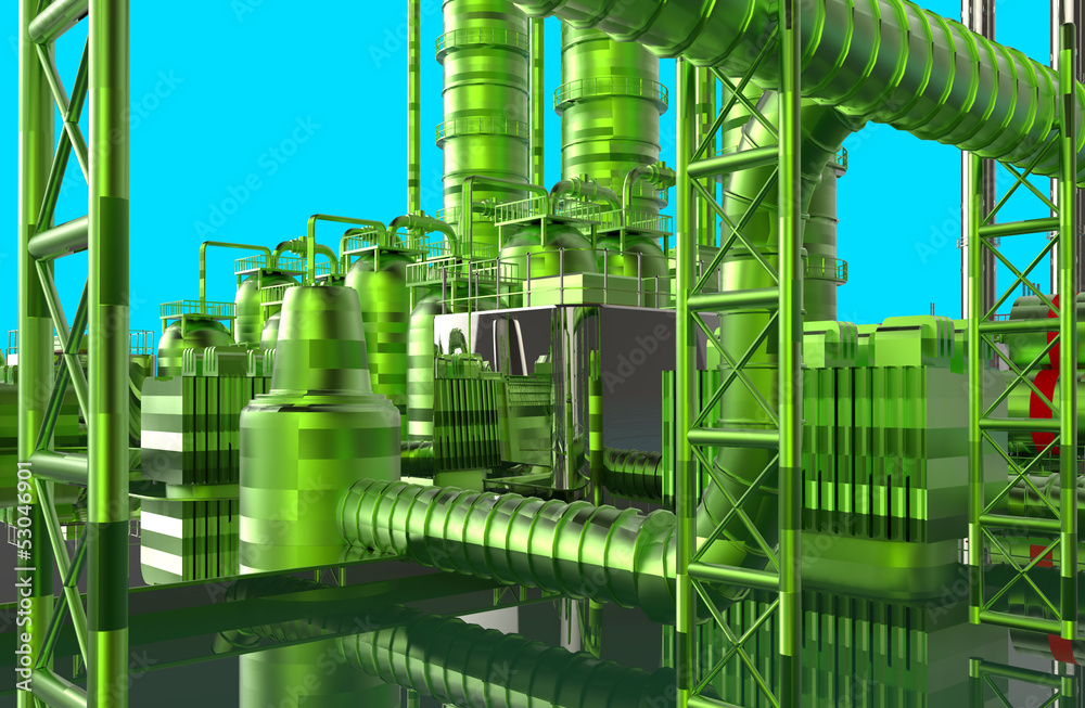 Fototapeta premium Modern refinery