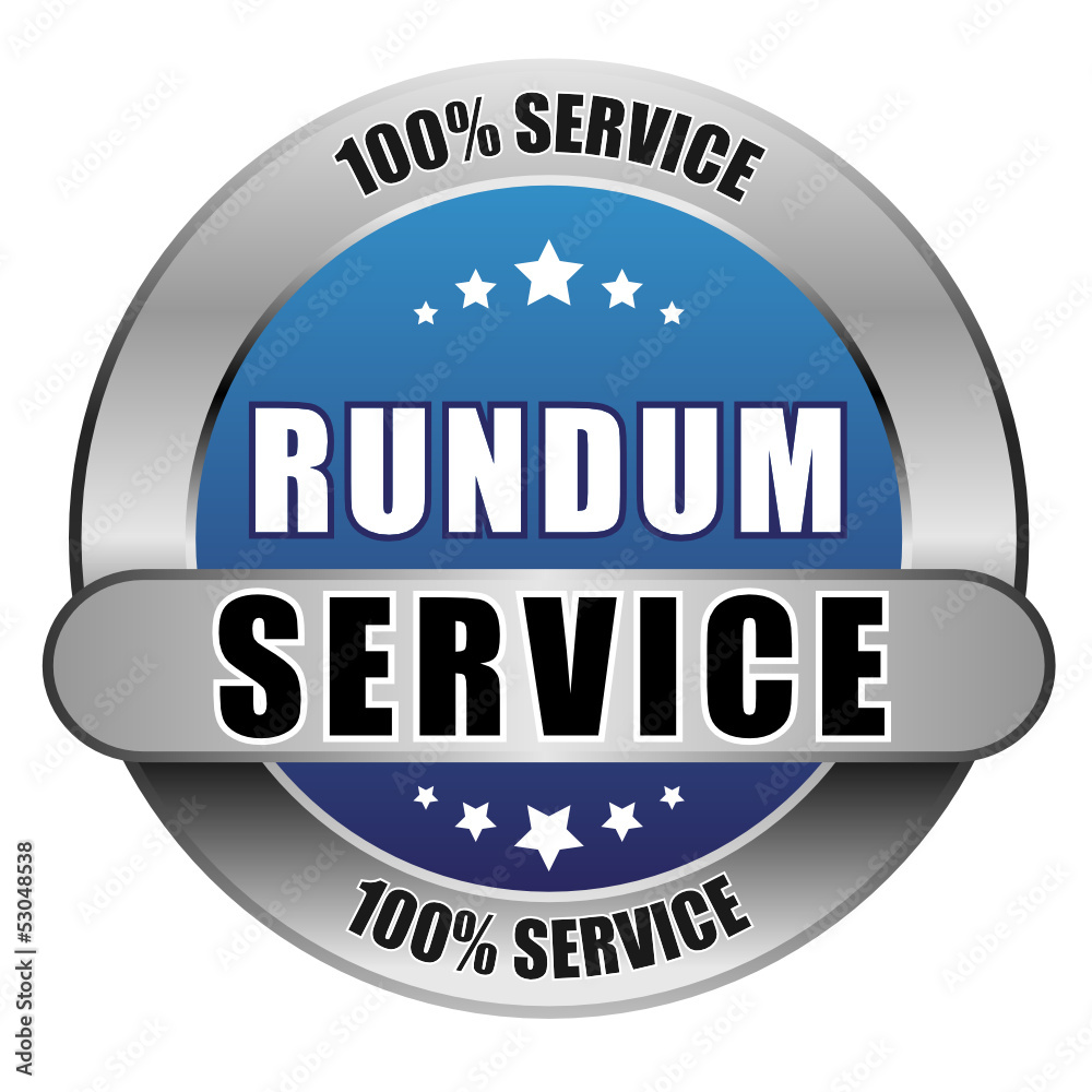5 Star Button blau RUNDUM SERVICE 100PCT 100PCT