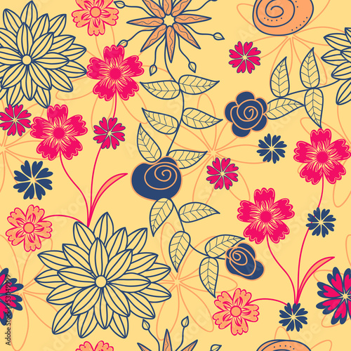 vector seamless flower pattern