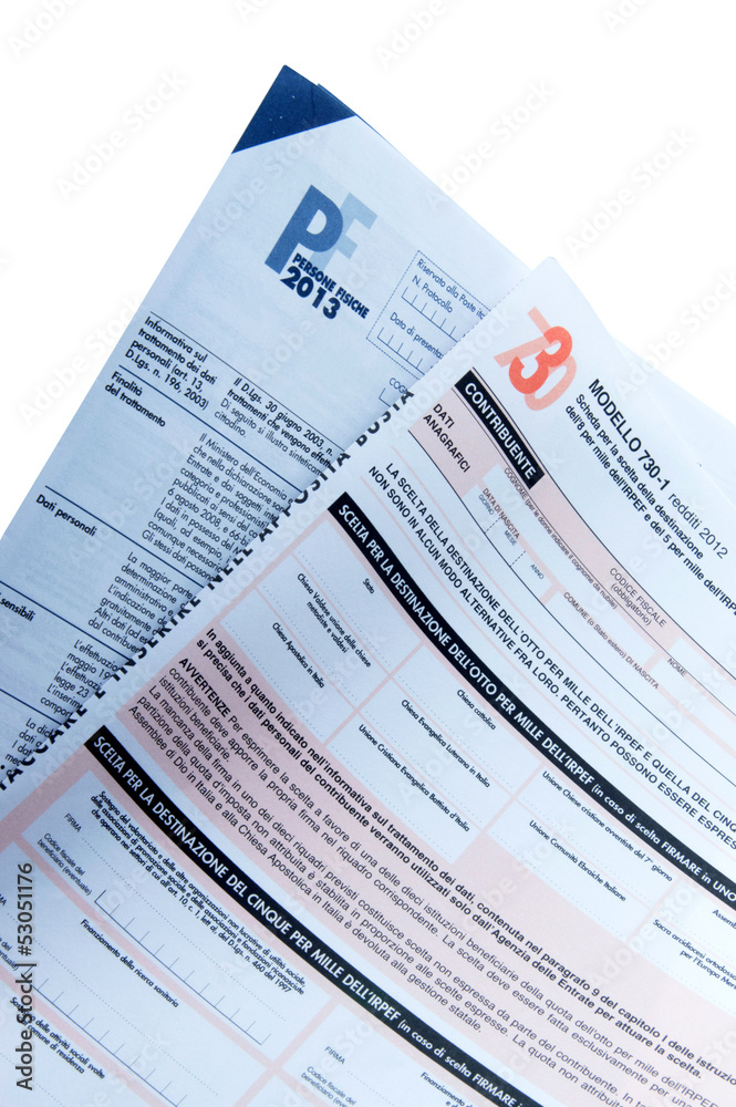 Obraz premium Dichiarazione dei redditi