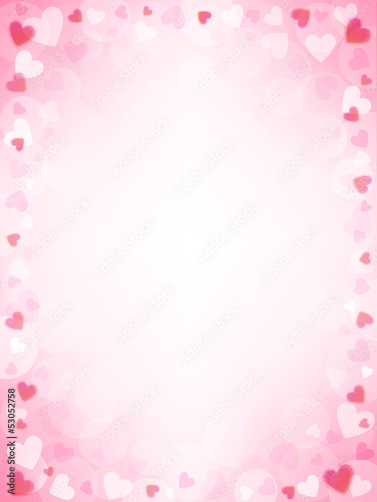 Pink background with hearts