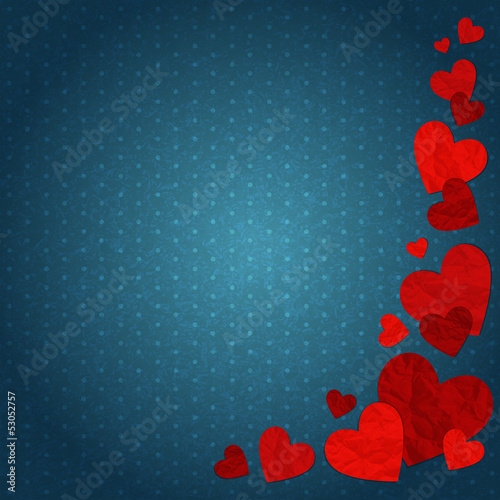 Red vintage hearts