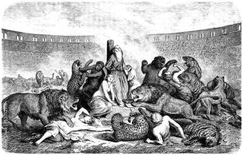 Christian Martyrs in Arena - Ancient Rome photo