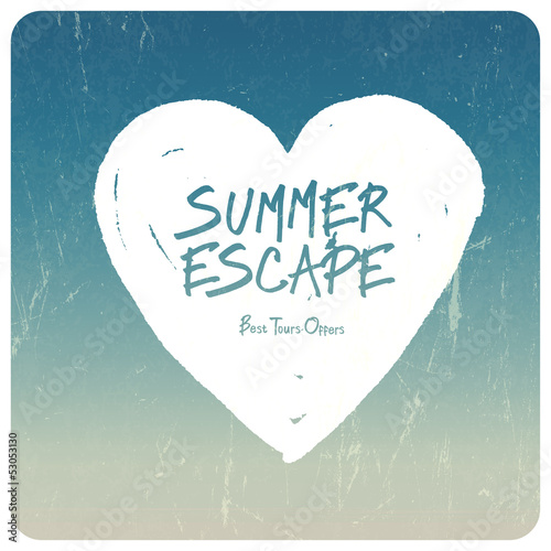 Summer travel illustration. Vector