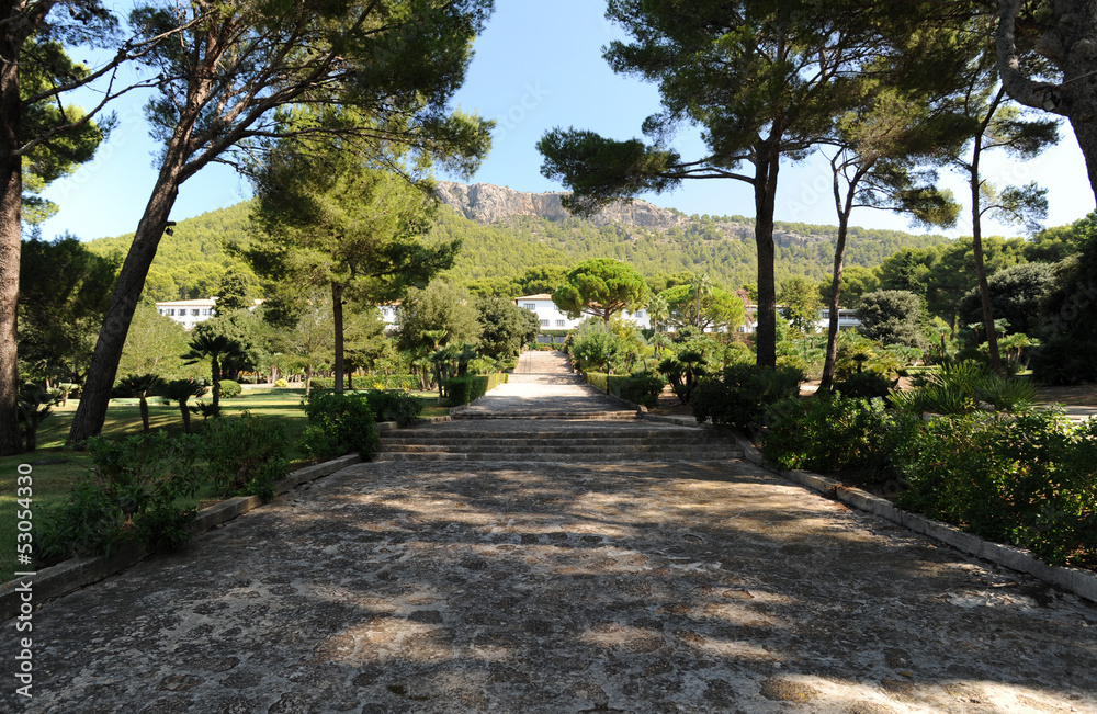 Rampe des jardins de l'hôtel Formentor à Majorque