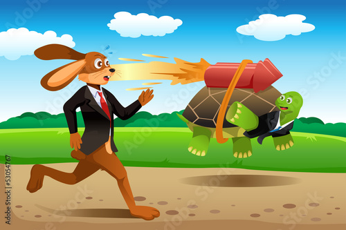 Tortoise and hare racing