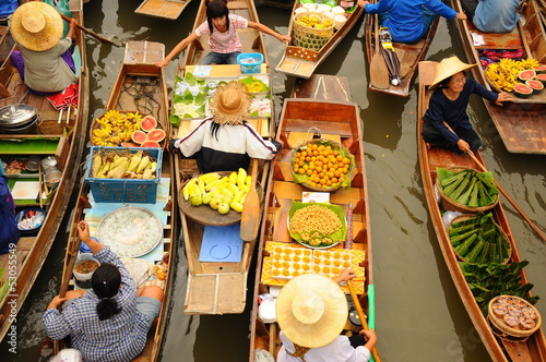 Photography Amphawa Floating market,Thailand