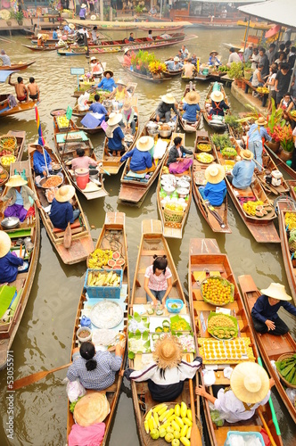 Photography Floating market, Amphawa, Thailand