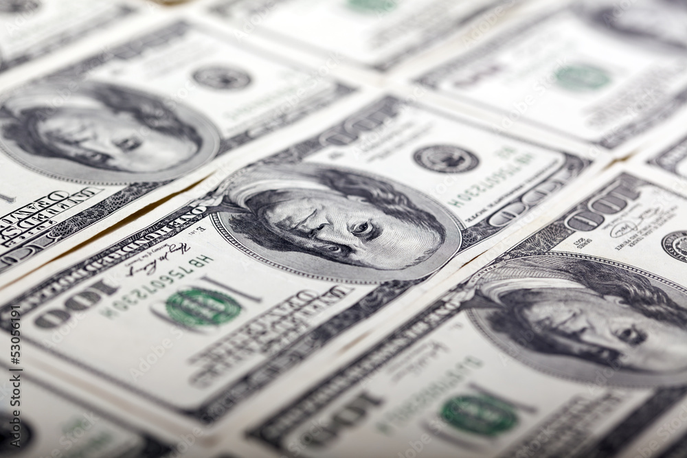 Benjamin Franklin 100 Dollar Bill Portrait - Upside Down Benjamin Franklin 100 Dollar Bill Portrait - Upside Down