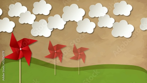 Papier Papiermühle Vintage Wolken VIDEO