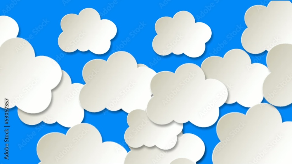 Cloud Cloud-Computing Rechnen in der Wolke Blau