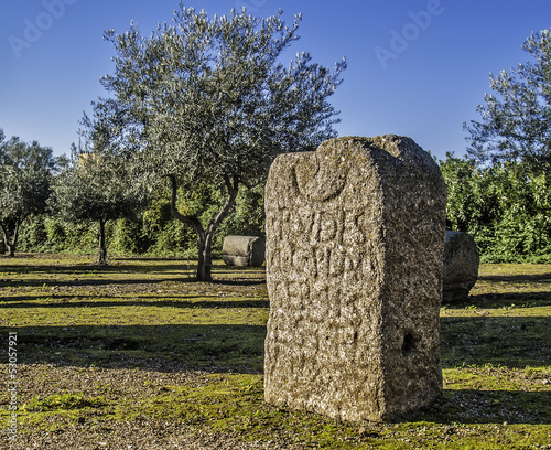 Ancient Roman tombstone