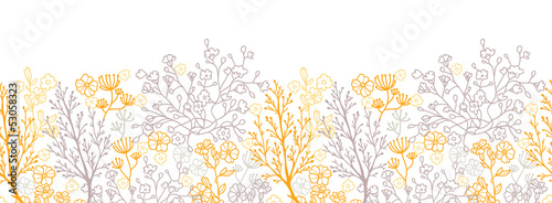 MVector magical floral horizontal seamless pattern background