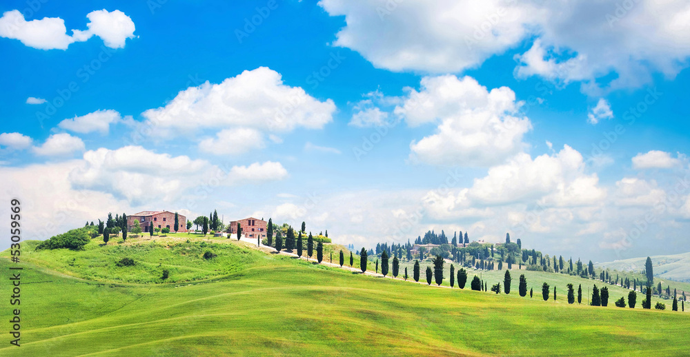 Scenic Tuscany landscape in Val d'Orcia, Italy