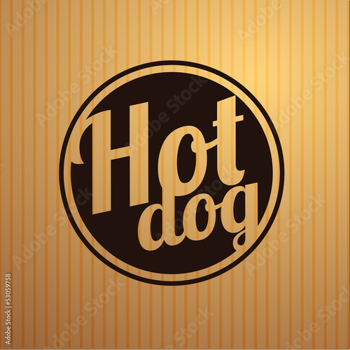 Vintage Clip Art - Hot Dog