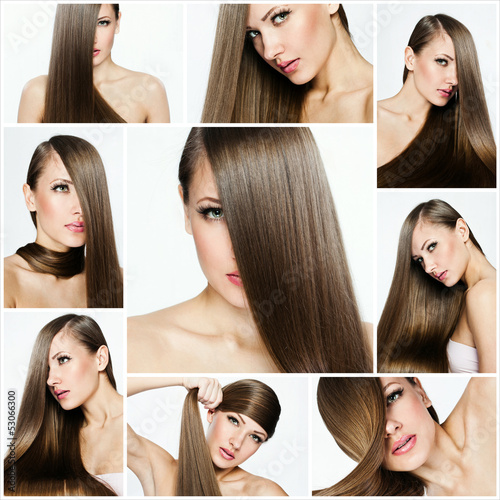fashion hairstyle collage