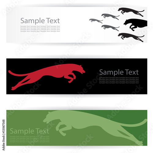 Vector image of an dog banners .