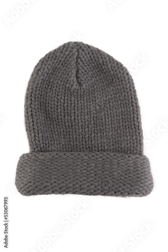 Knit hat on white