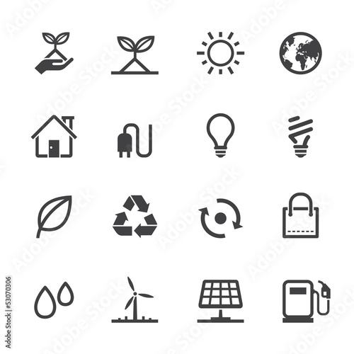 Ecology icons with White Background