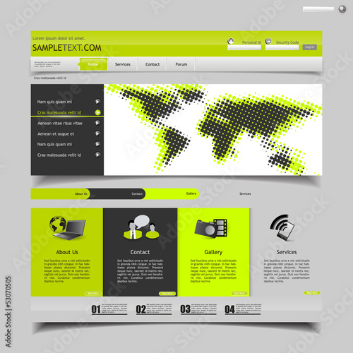 Website Template vector 