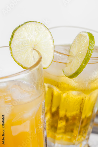 fresh summer drinks home made lemonade & orange juice