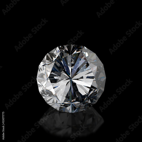 Diamonds isolated on white 3d model
