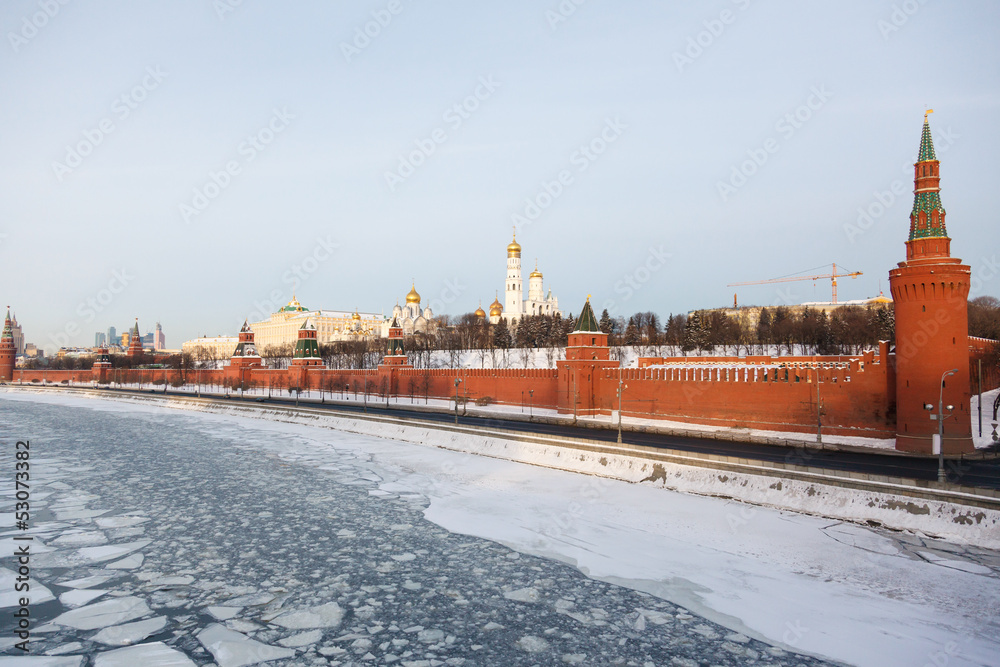 Beklemishevskaya Tower on a winter morning