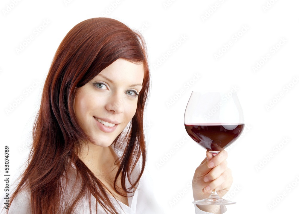 beautiful young woman enjoying wine (white background) beautiful young woman enjoying wine (white background)