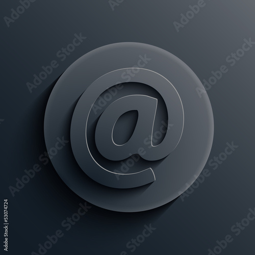 Vector dark circle icon. Eps10