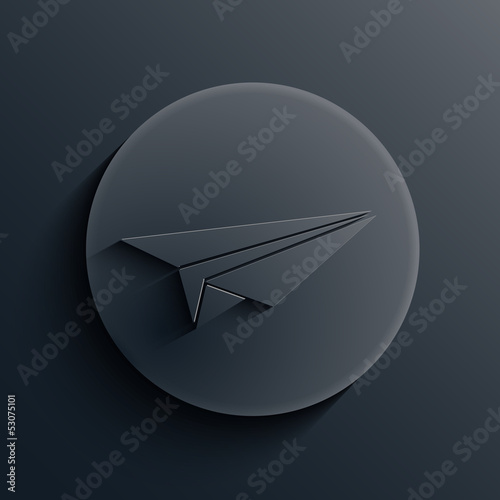 Vector dark circle icon. Eps10