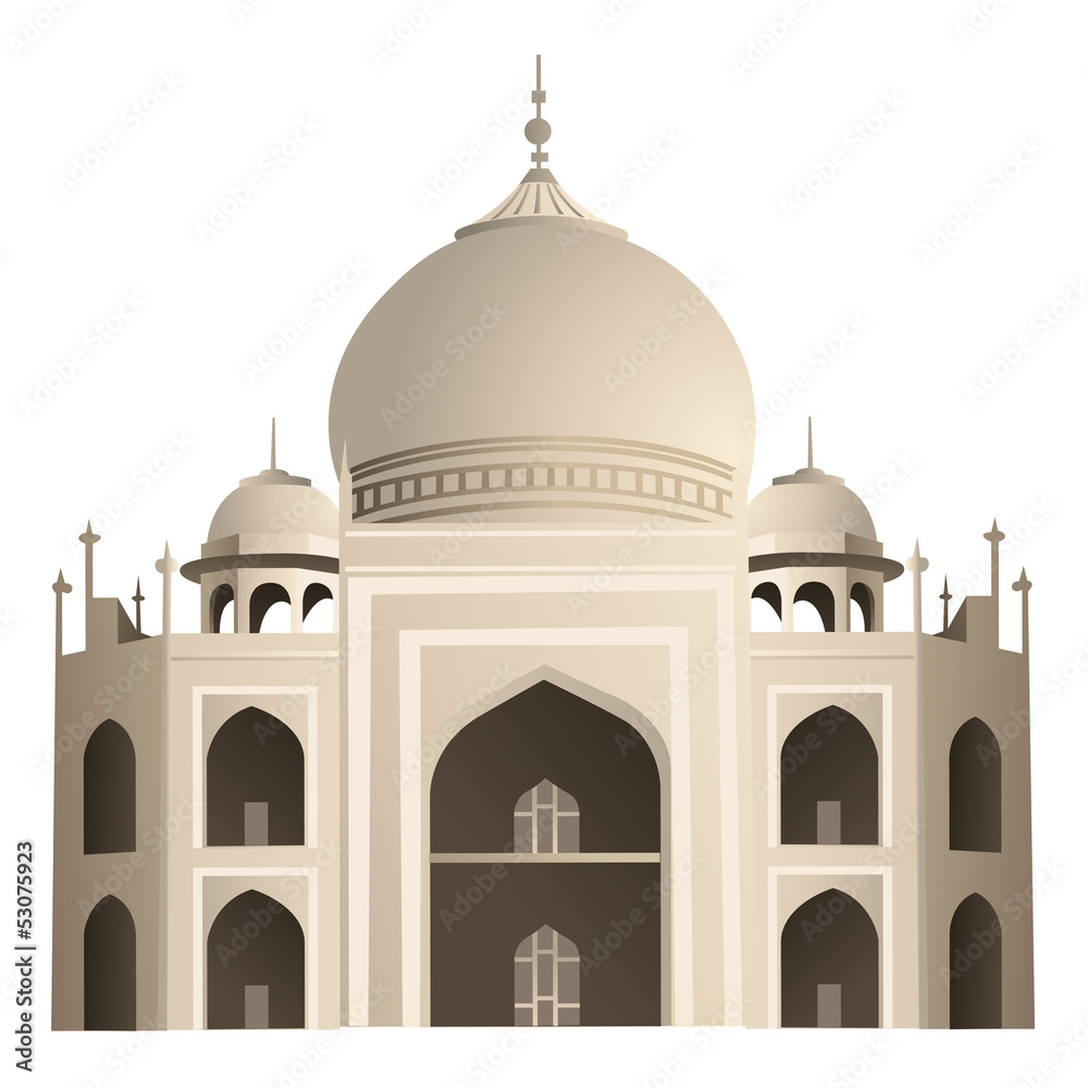 Taj Mahal Vektor Silhouette