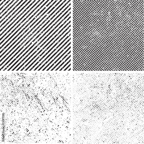 Grunge set stripe. Vector illustration.