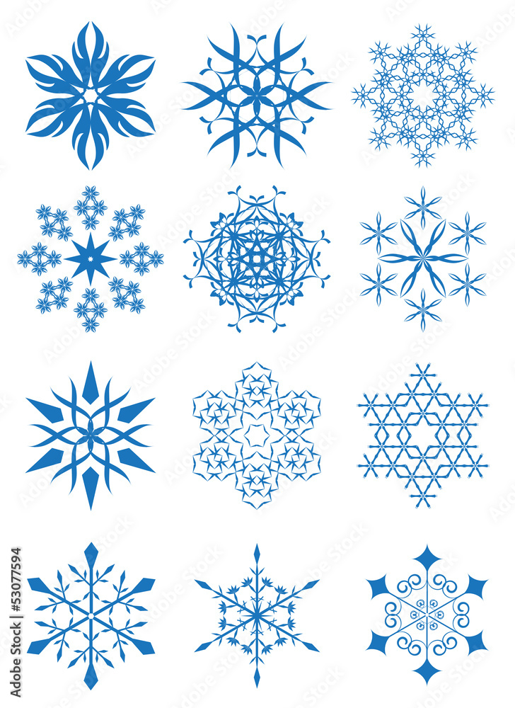 snowflakes set snowflakes set