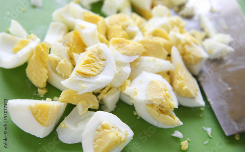 boiled eggs chopped
