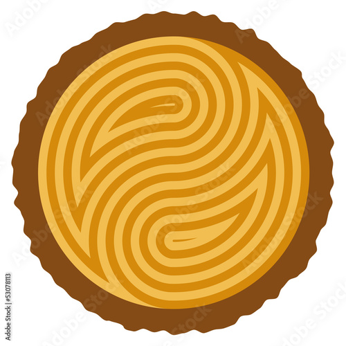 vector wooden log cut