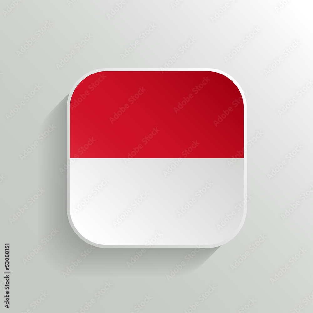 Vector Button - Indonesia Flag Icon Vector Button - Indonesia Flag Icon