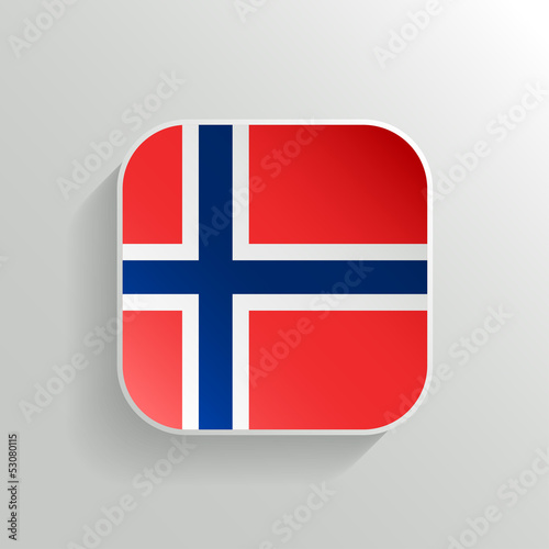 Vector Button - Norway Flag Icon