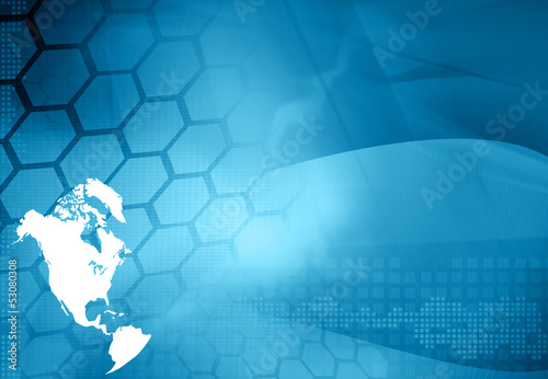 America map technology style