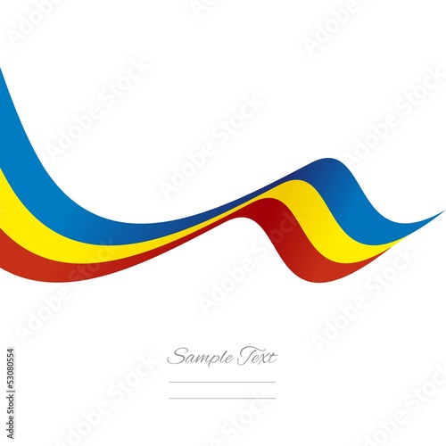 Abstract Romanian ribbon vector