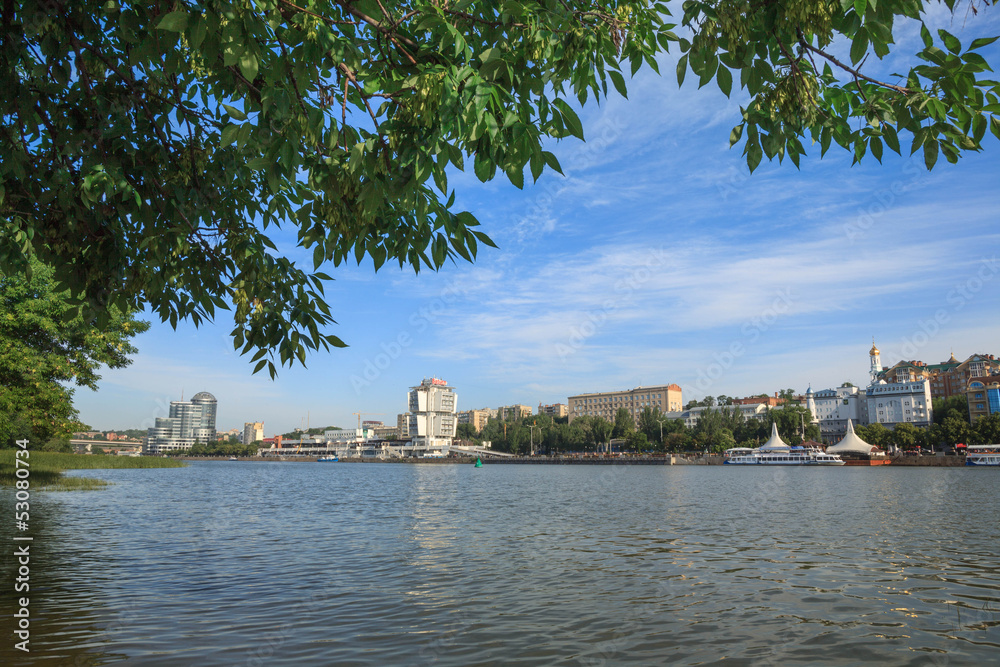 Scenic view from the left coast of the river Don/ Rostov-on-Don