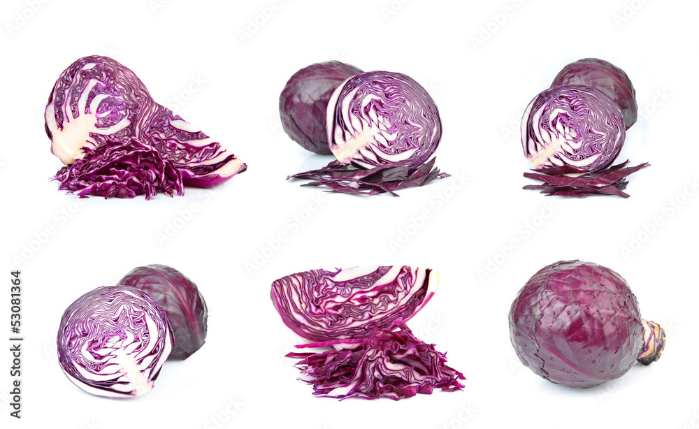 Fototapeta premium collage red cabbage