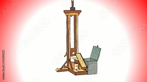 The guillotine is a device of  French Revolution photo
