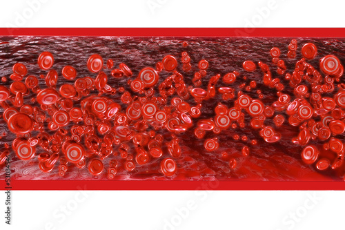 Blood cells - 3D Rendering photo