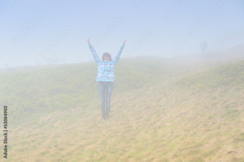 Heavy fog in the mountains
