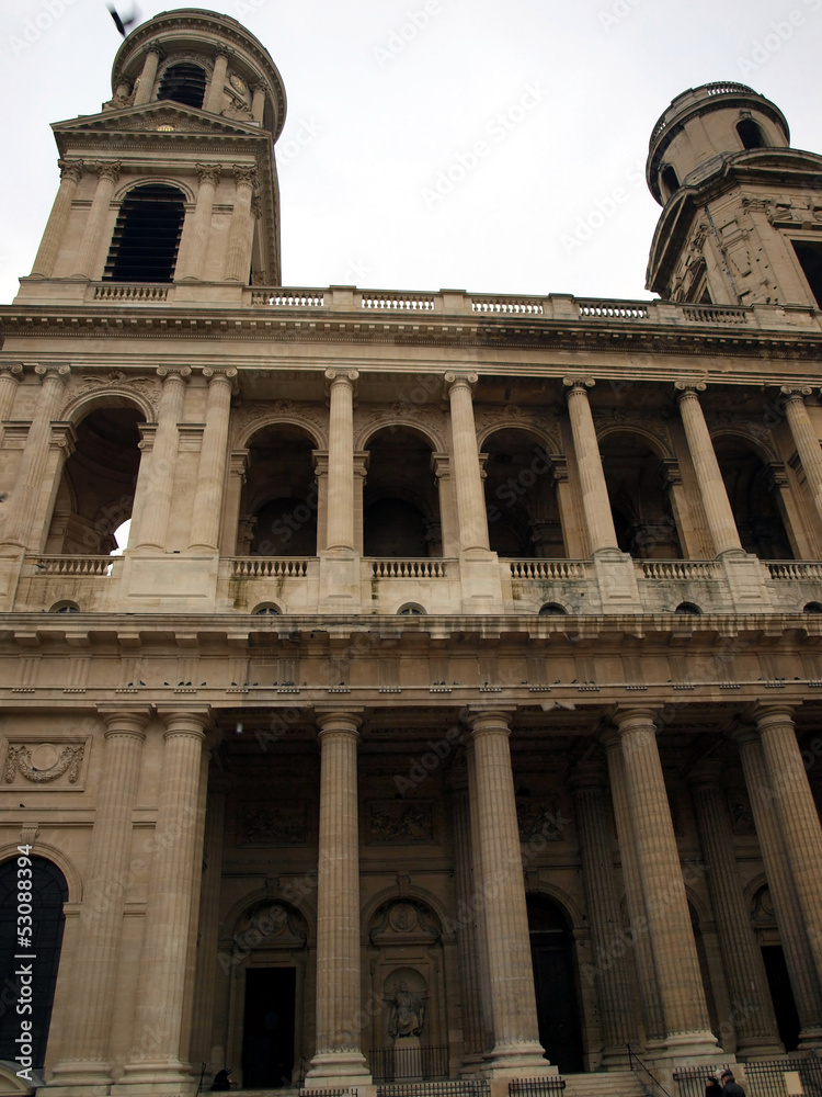 Paris, France - famous Saint Sulpice church. Paris, France - famous Saint Sulpice church.