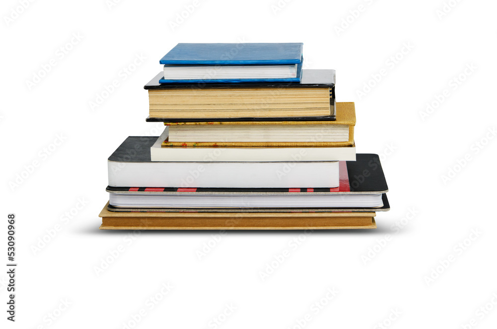 books stack isolated on white background with clipping path books stack isolated on white background with clipping path