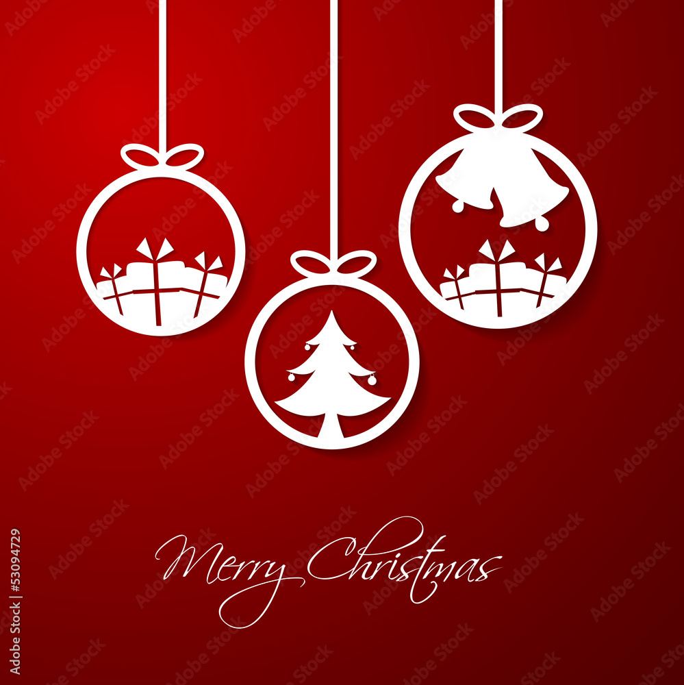 Naklejka premium Christmas ball presentation